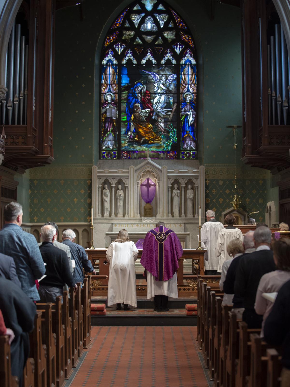 Ash Wednesday service at St. John's Episcopal