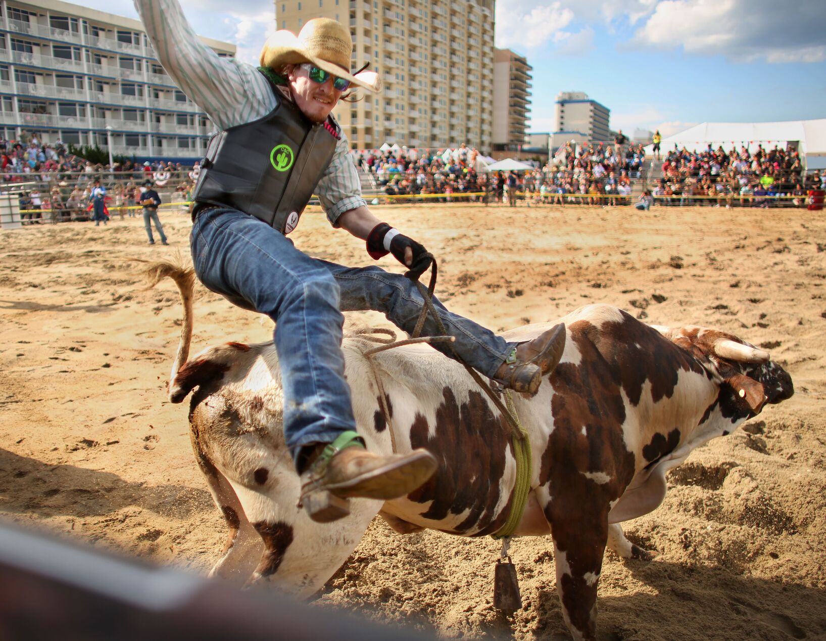 Cowboy hats, sand, lassos and salt: First-ever rodeo performed on