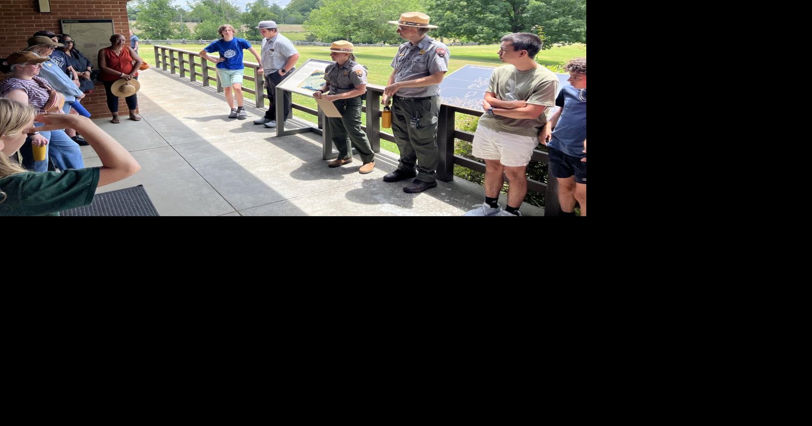 Booker T. Washington National Monument park rangers Simeon Klepac and Abbi Smithmyer