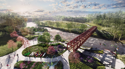 Rendering of ɫ's new in-river park