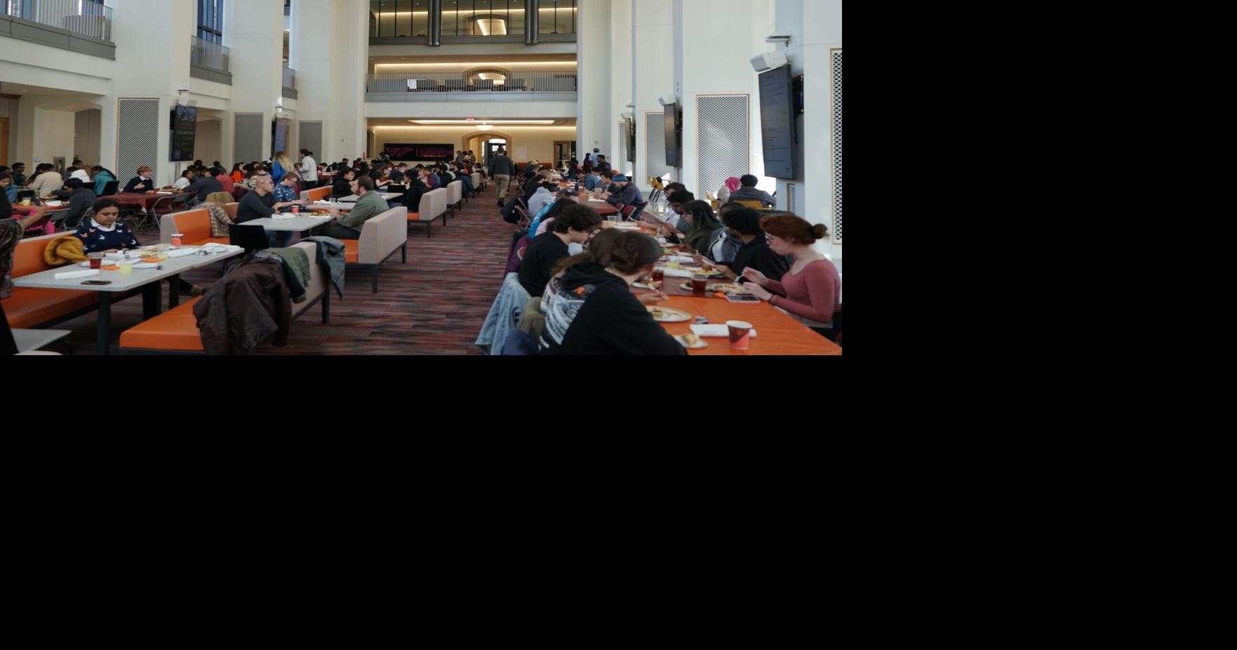 Students in Blacksburg share Thanksgiving feast