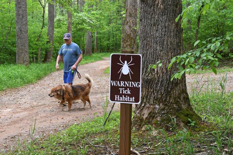 Tick Habitat sign-Booker T. Washington