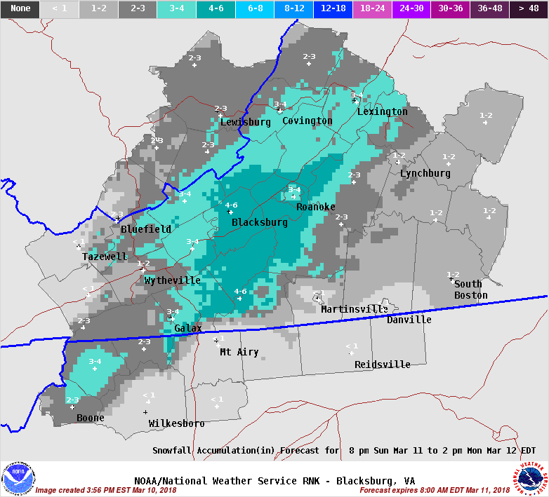 Season S Biggest Snowfall Likely Monday Weather Journal Roanoke Com