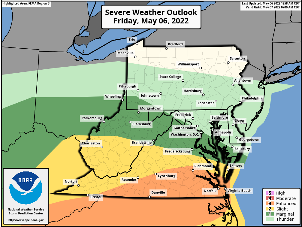 Severe storms possible today for Virginia as weather pattern starts ...