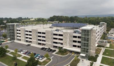 parking virginia tech student garage whittemore hall campus changes growth plans drive roanoke perry roof seen street