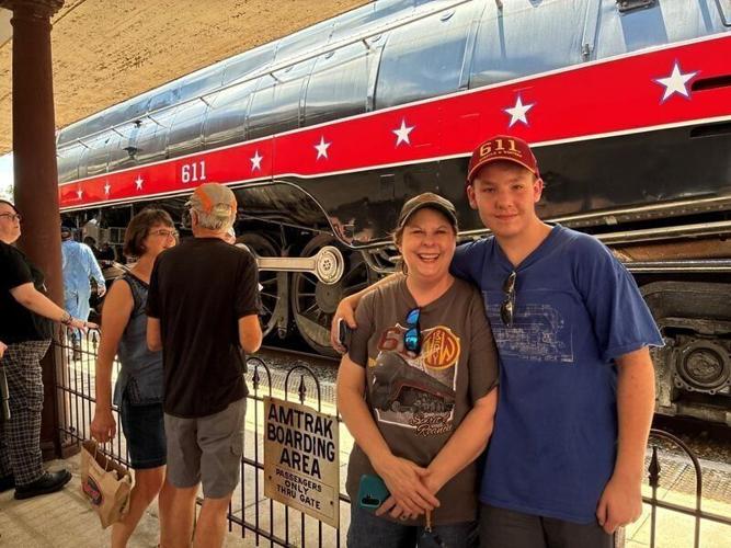 Karen and Thomas Sions were thrilled to see the engine arrive in Staunton.