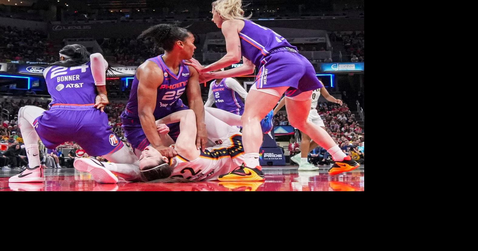 Mercury forward Alyssa Thomas has been suspended one game for putting her fist on Caitlin Clark's throat.