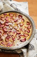 Seriously Simple: Ruby red rhubarb is the star in this French-style clafouti for Easter dessert