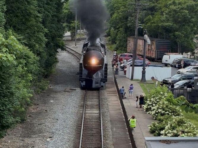 The only running Norfolk & Western Class J-611 steam engine arrived in Staunton on Tuesday, June 9.