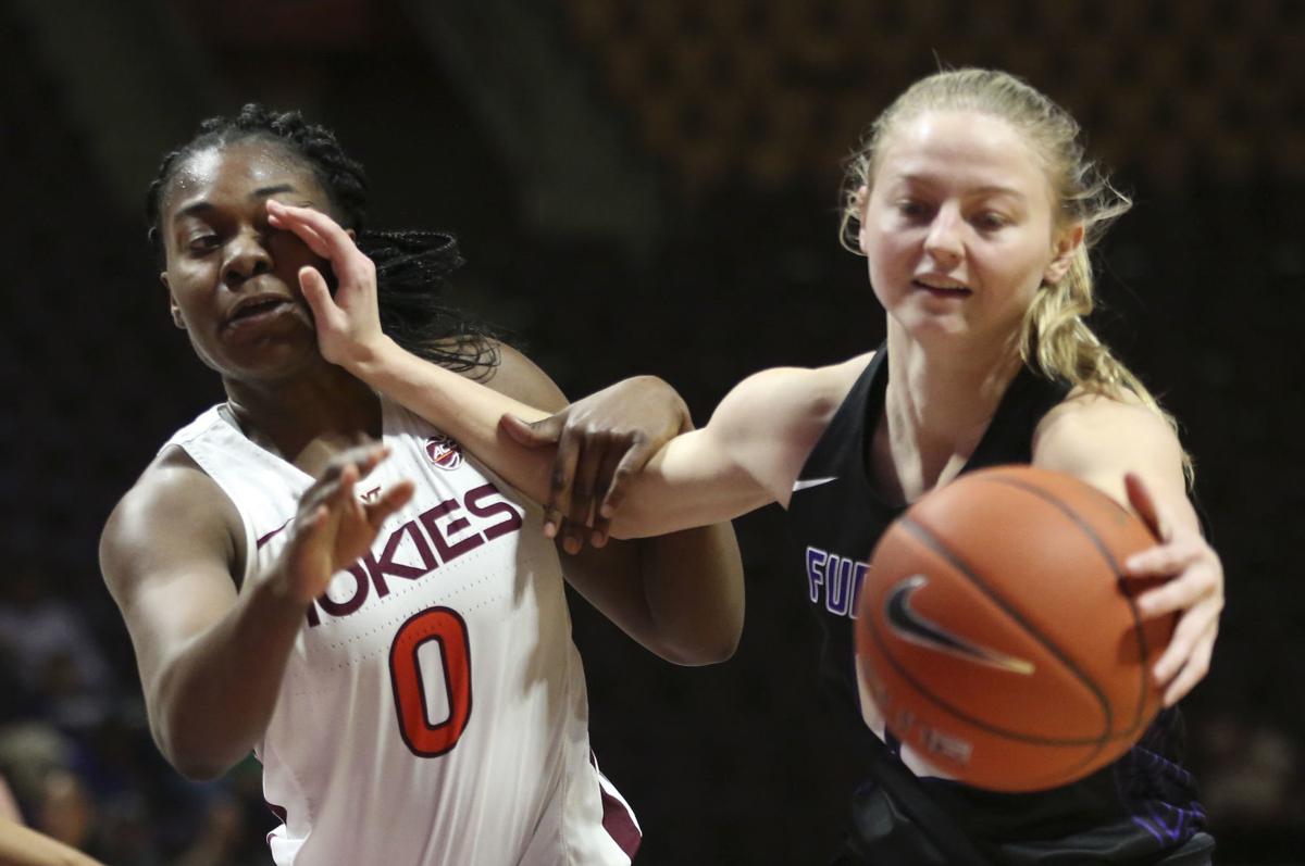 Virginia Tech Women S Basketball Hokies Cruise Past Furman To