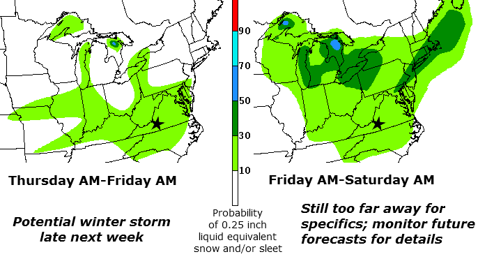 Keeping an eye on late week winter storm potential