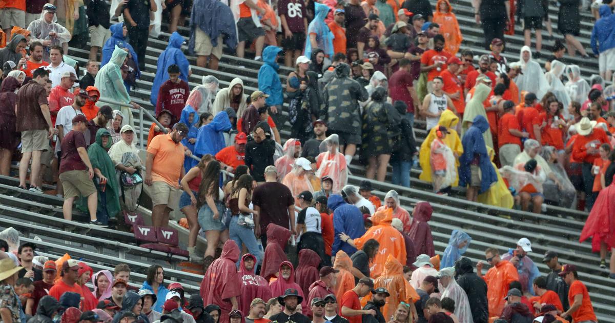 Storm leaves Virginia Tech football fans ‘drenched’