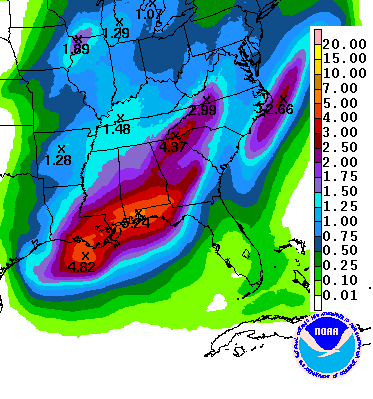 Vining Weather Map Wetness may steal some thunder from warmth this Christmas week