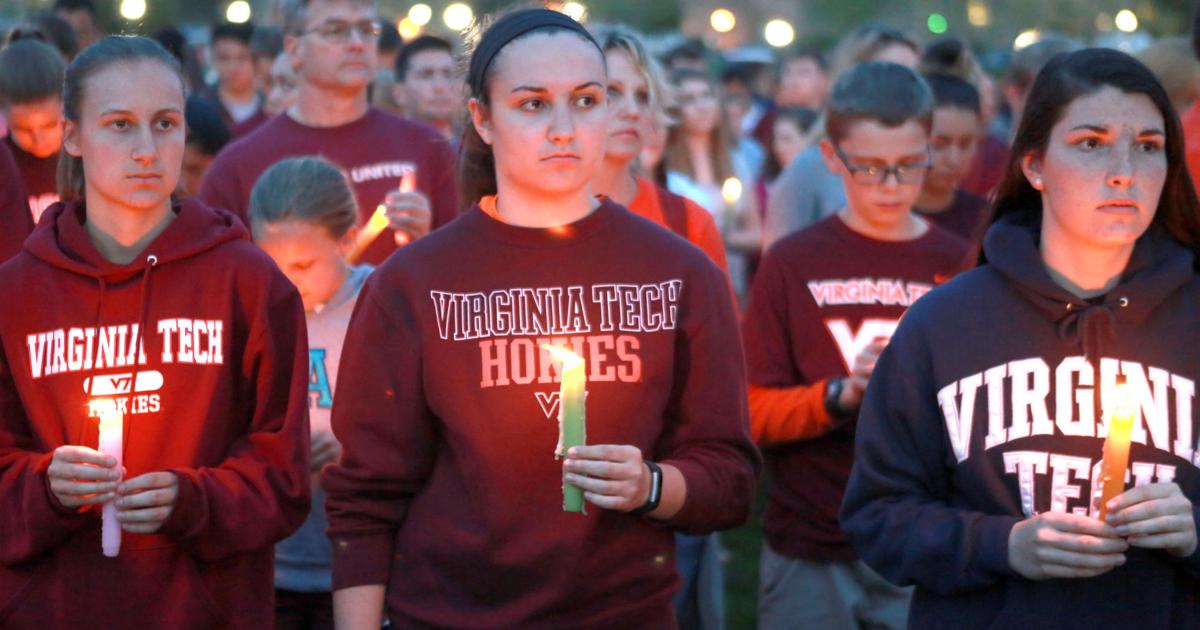 Virginia Tech Rip Virginia Tech community rallies a decade after campus shooting tragedy
