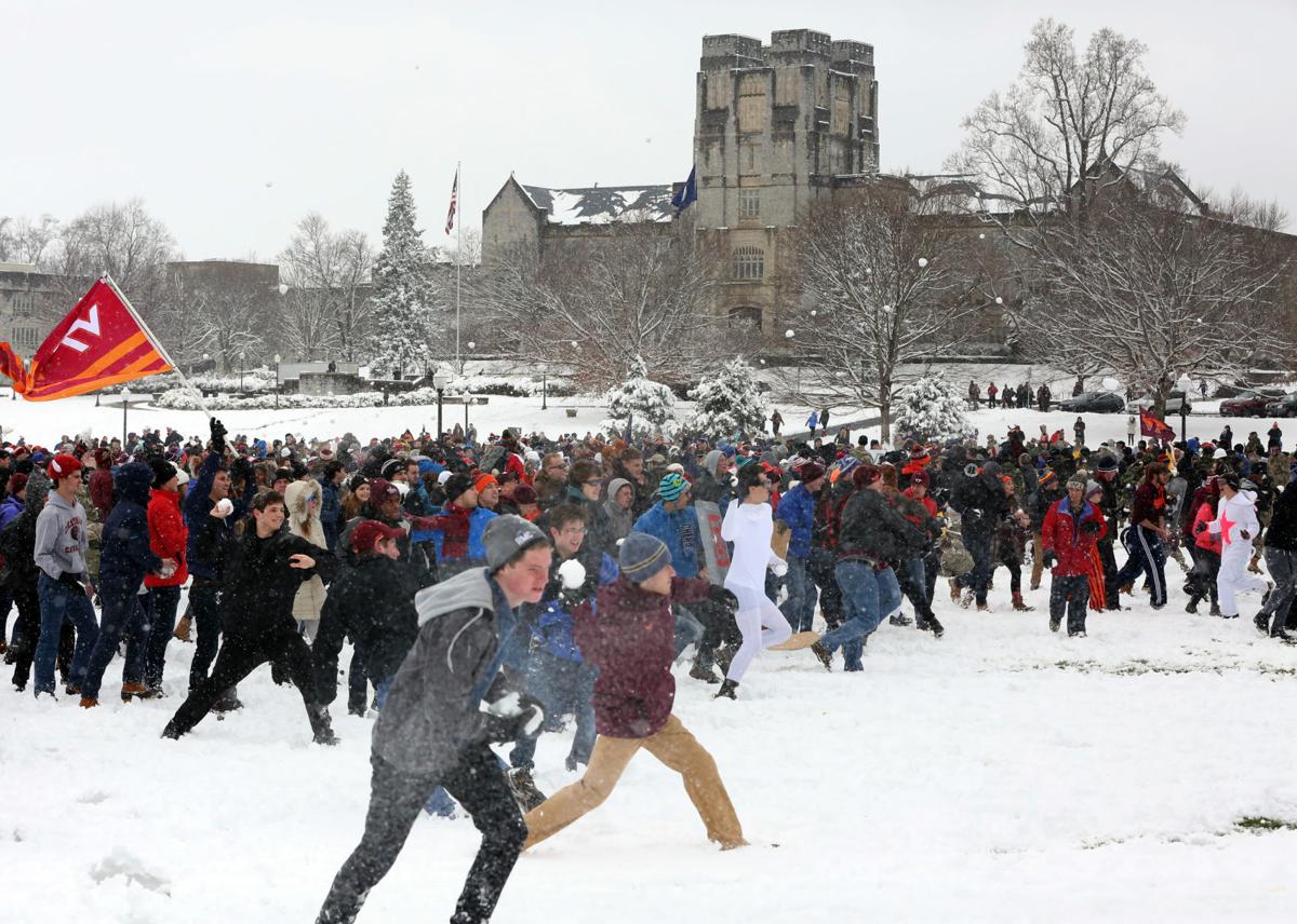 Snow Battle Waged Once Again On Tech Drillfield Education