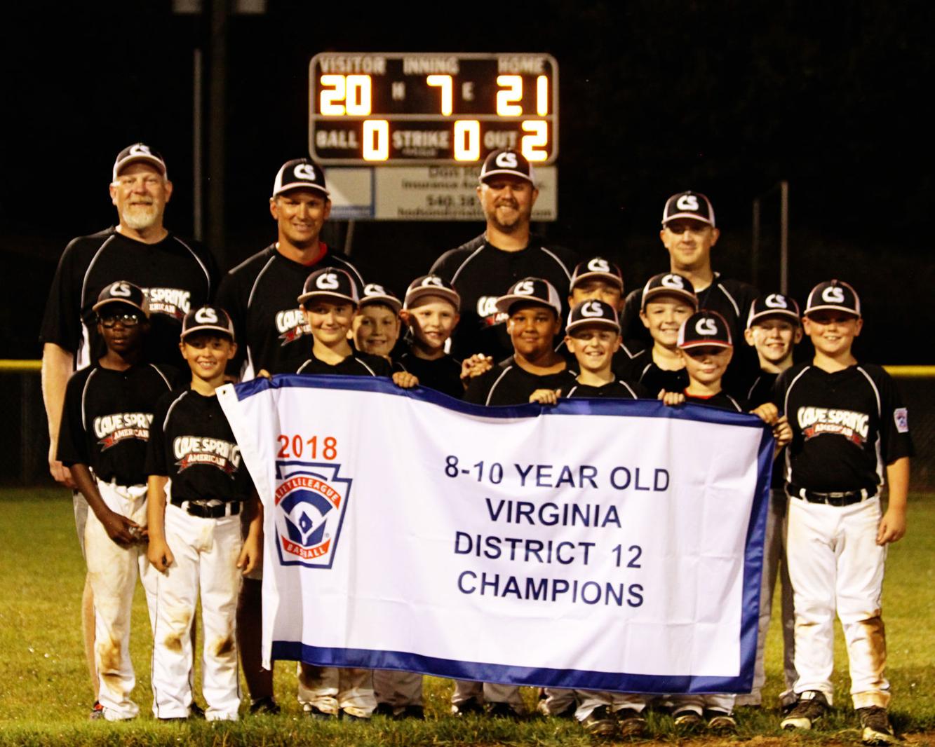 Cave Spring American Little League U10 are district champs