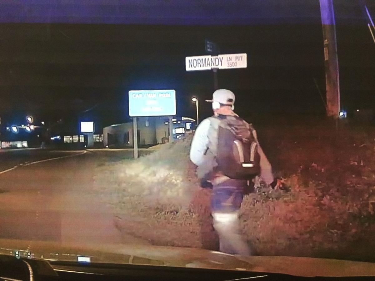 Dashcam images of Kionte Desean Spencer