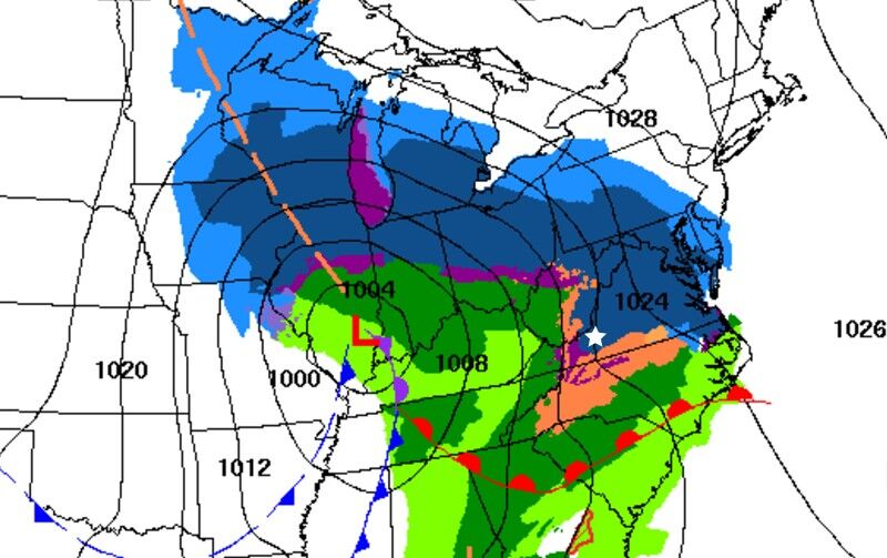 Winter Storm Warning Issued For Sunday Snow To Mix Weather Roanoke Com