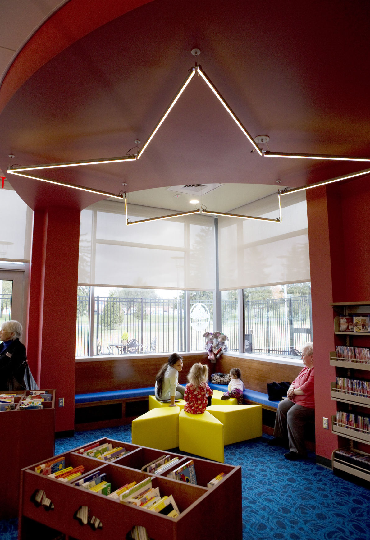 Williamson Road library reopens with more space and books and a giant