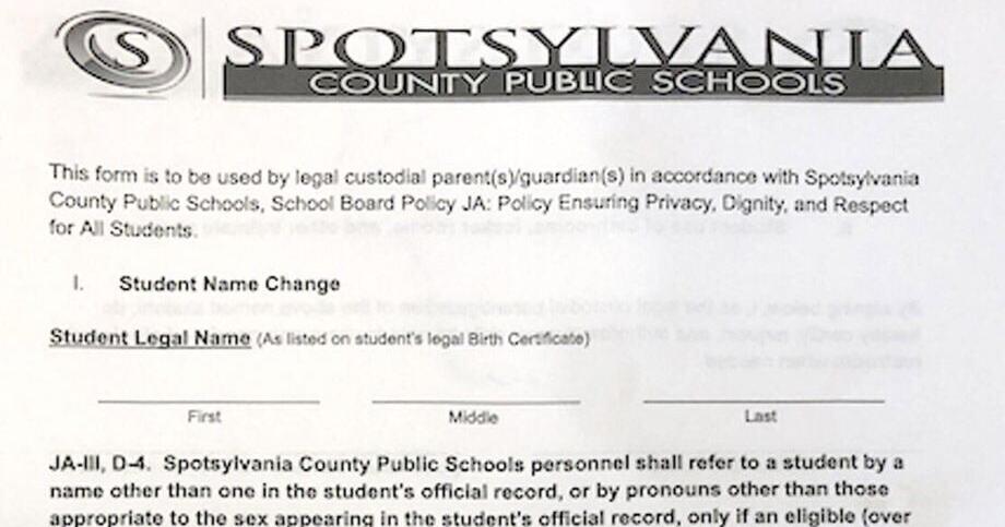 Form required for use of nicknames in Spotsylvania schools - Vimarsana News