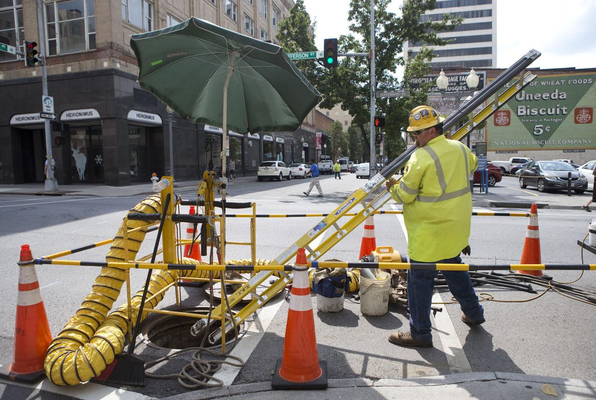 Crews upgrade aging underground electrical network in downtown Roanoke