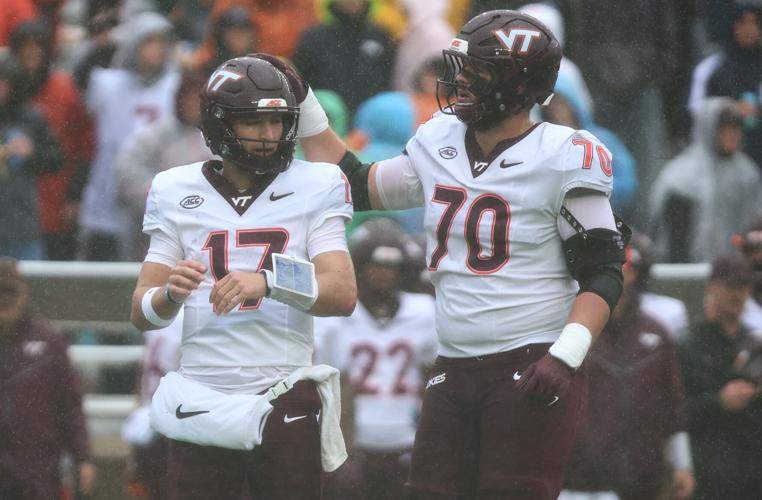 Virginia Tech offensive line steps up without key players