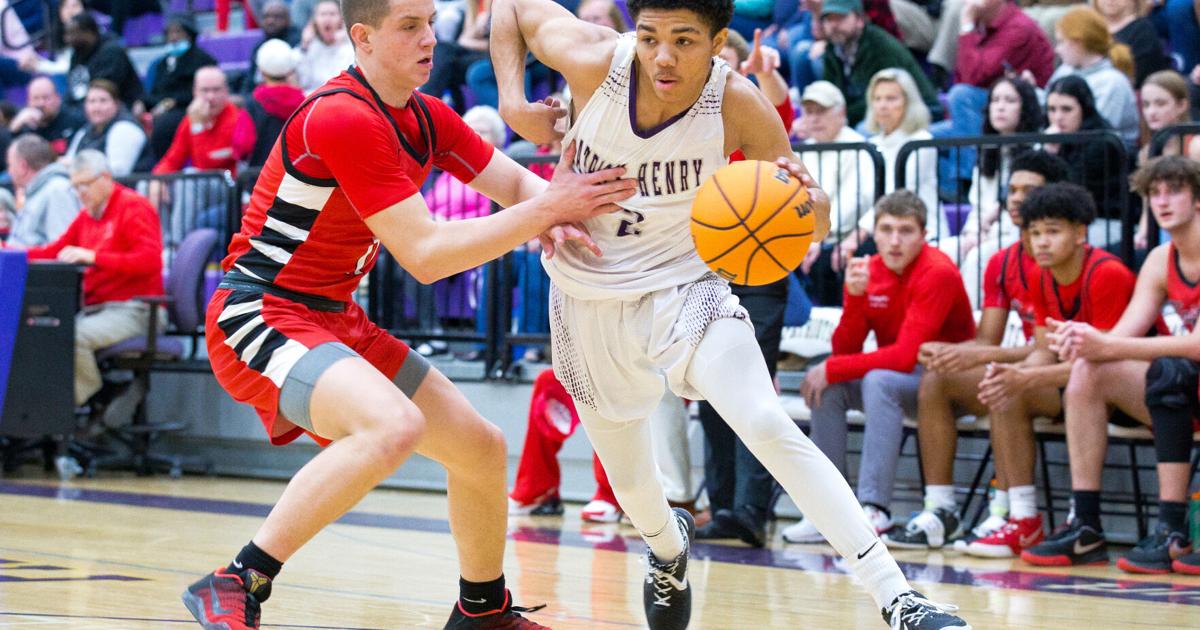Patrick Henry boys basketball team defeats Cave Spring, wins River