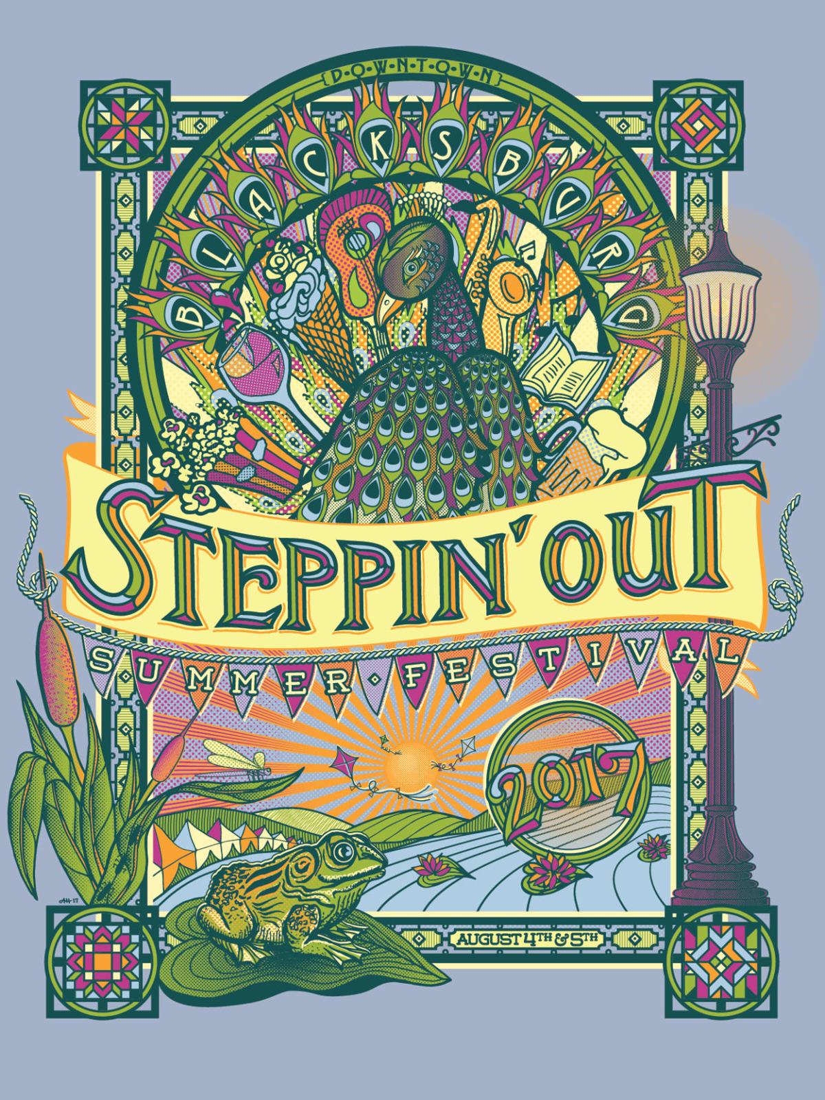 Downtown Blacksburg announces winning design for Steppin’ Out Tshirt New River Valley