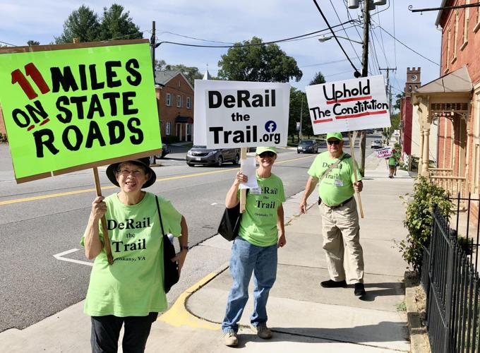 Trail protest in Buchanan 1