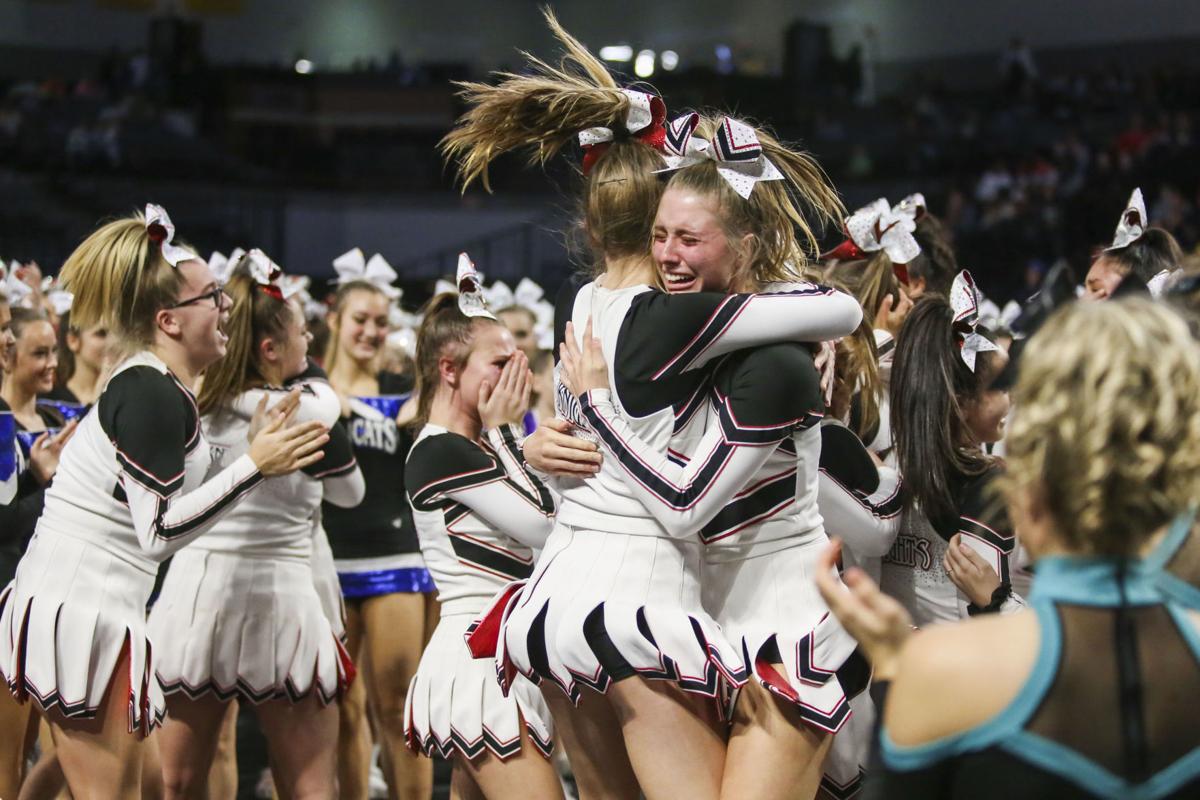Scenes from the VHSL state cheer competition at VCU