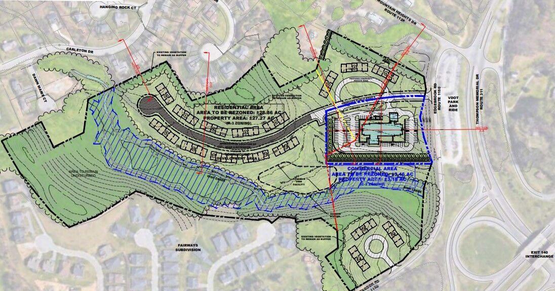 Debated Roanoke County hotel, town home project returns