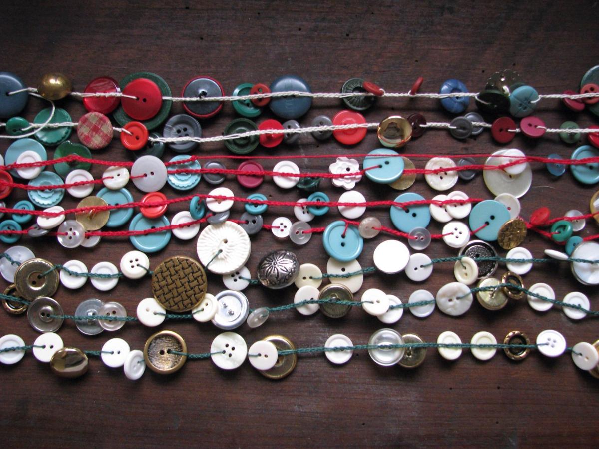 Crocheted button garland Best of Holiday Shopping