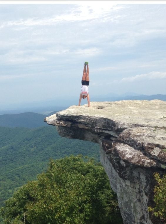 Photo: Making a (hand)stand on McAfee Knob | So Salem | roanoke.com