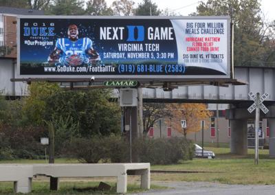Duke billboards target Roanoke football fans