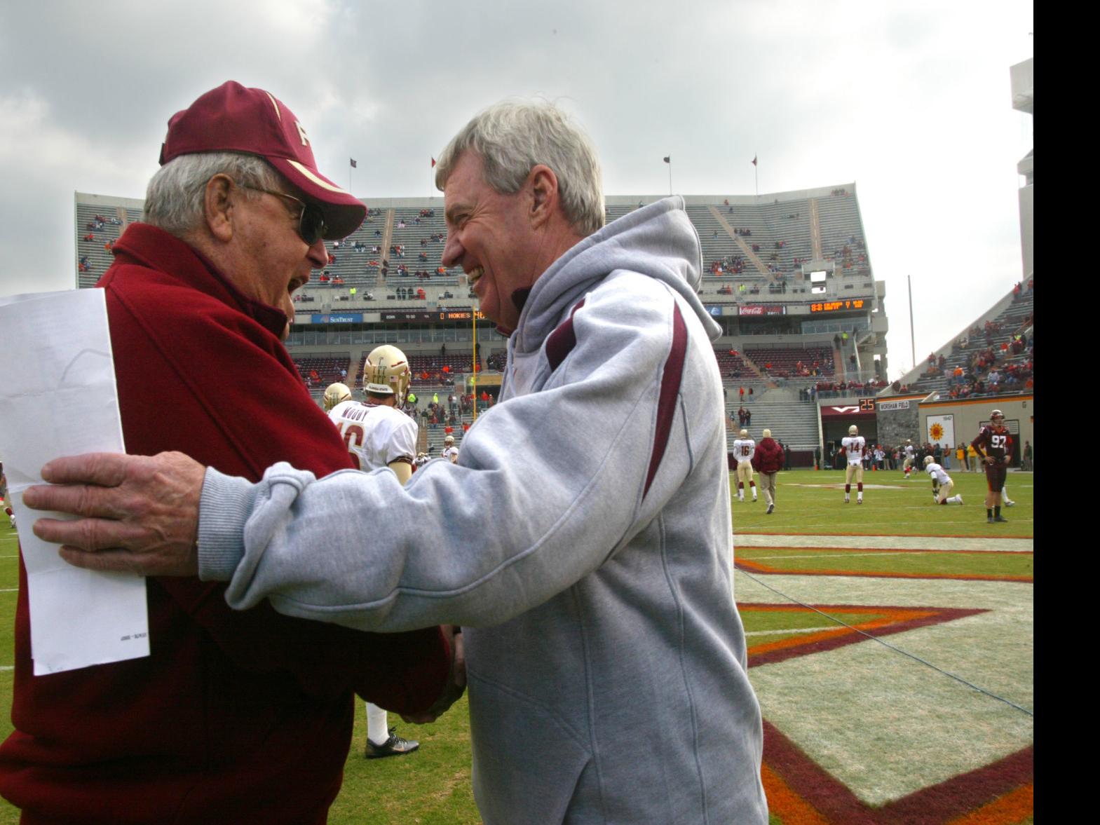 Despite The Losses Frank Beamer Has Fond Memories Of Matching Up Against Bobby Bowden Virginia Tech Roanoke Com