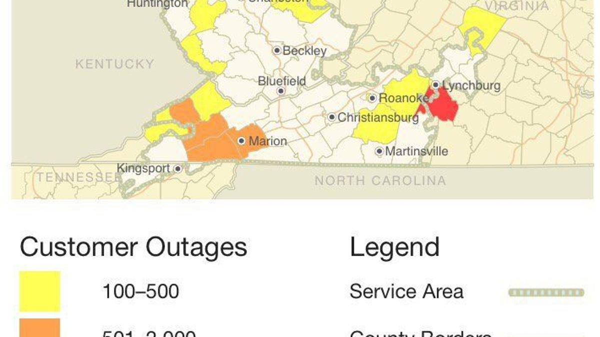 Power Back In Roanoke Outages May Linger In Southwest Virginia Local News Roanoke Com