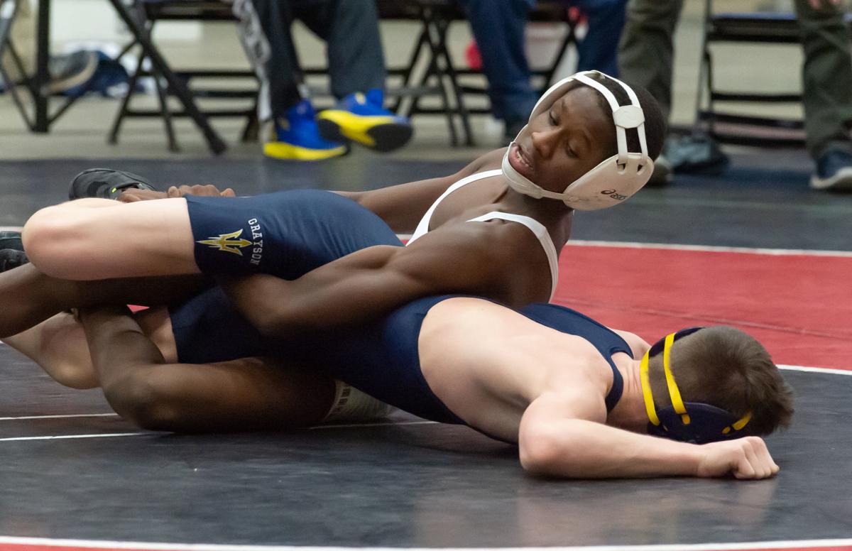 Scenes from the Class 2 title bouts at the VHSL state wrestling