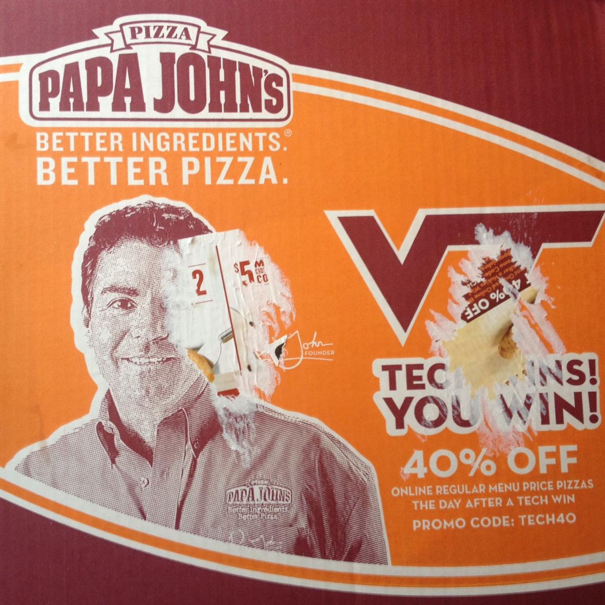 Save on Papa John's pizza after Virginia Tech's win vs. UVa