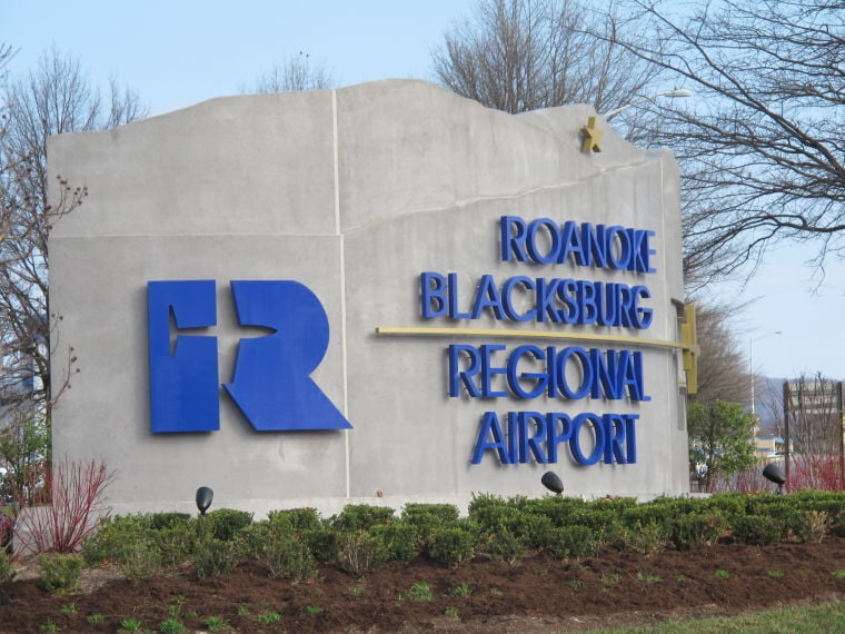 roanoke-blacksburg airport sign