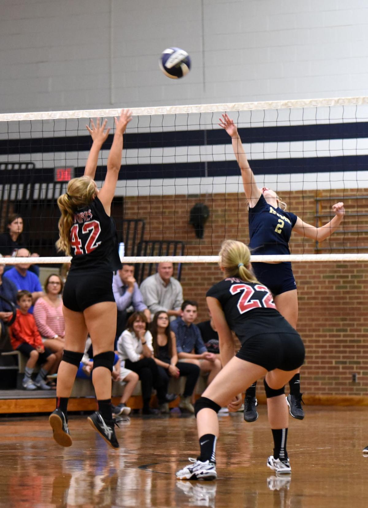 Photos: Cave Spring Middle School volleyball at Hidden Valley Middle