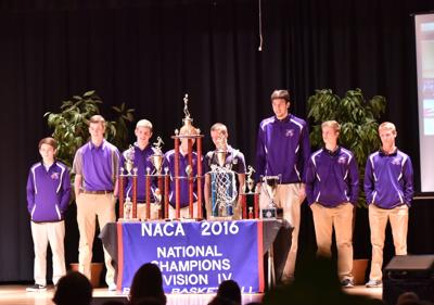 Faith Christian School celebrates its boys' basketball team's NACA