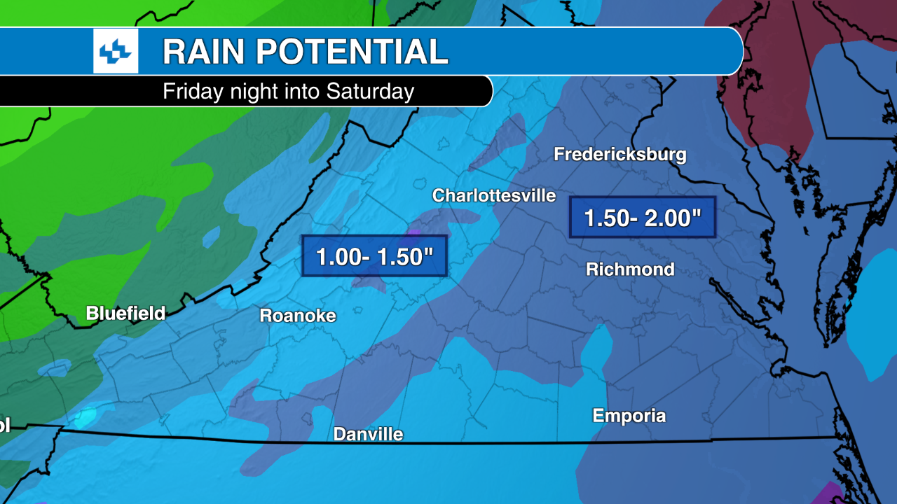 SW VA Weather: Soaking rain Friday night to quench fires