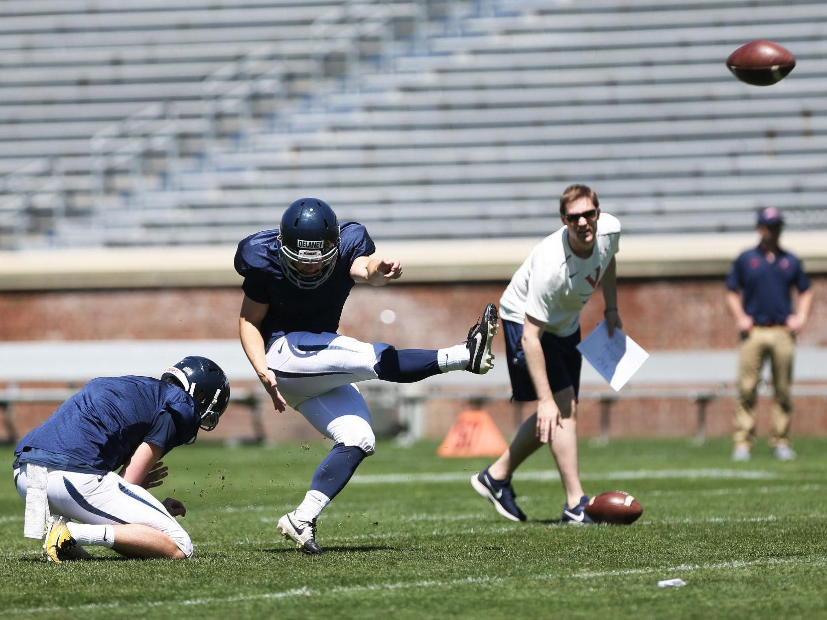 Uva Football Cavs Kicker Delaney Looks To Increase His