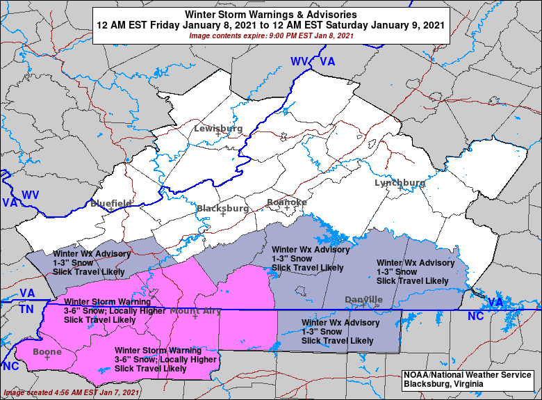 Friday Am Snow More South Less North Roanoke On The Bubble Weather Roanoke Com