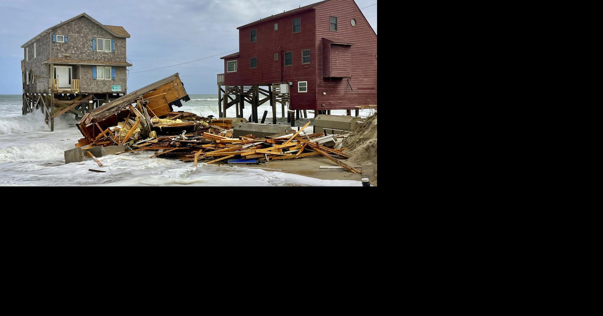Erosion sends 10 homes collapsing into the Carolina surf