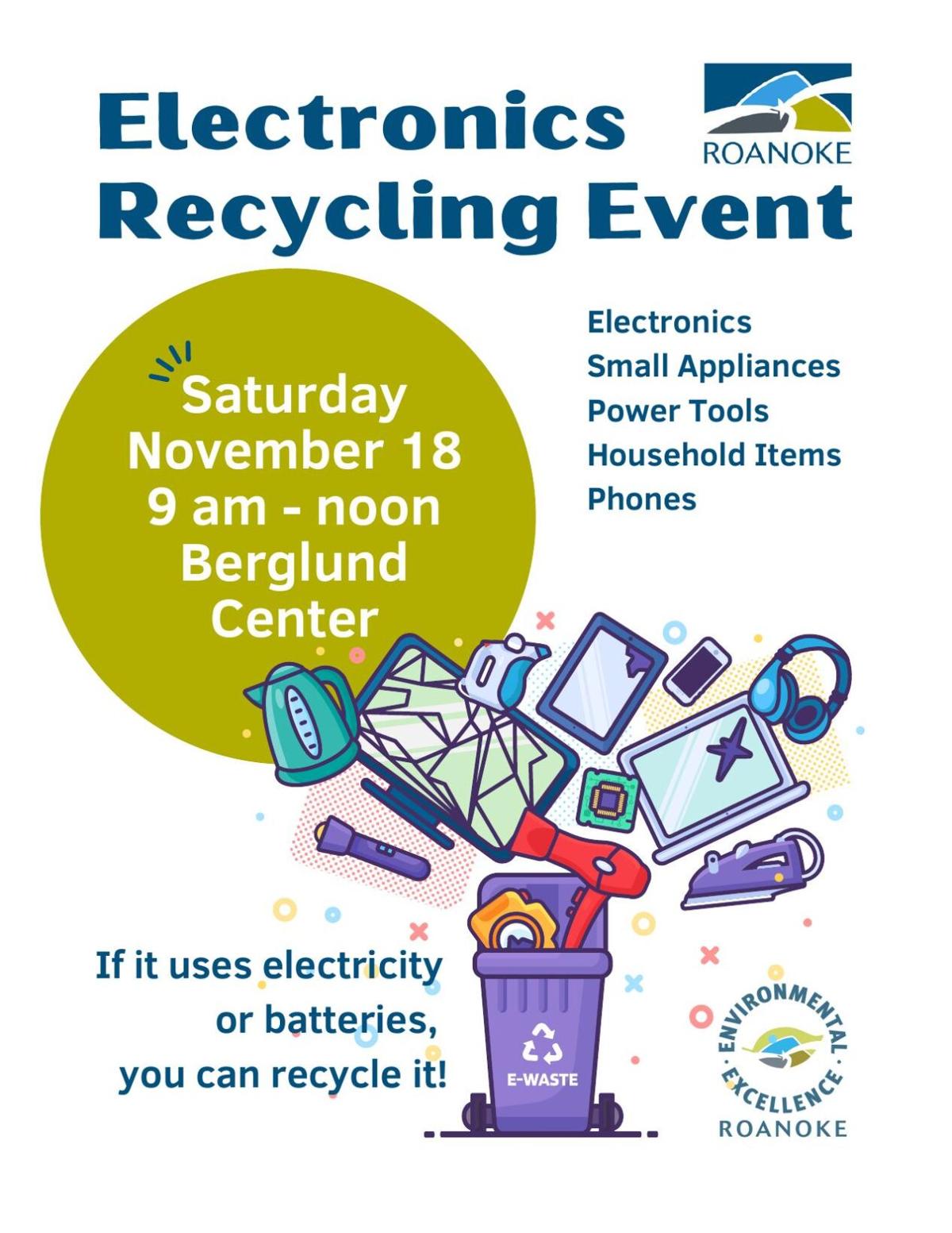 Roanoke to recycle unwanted electronics