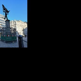 Statue pops up on London plinth bearing Banksy's name | National ...