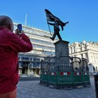 Statue pops up on London plinth bearing Banksy's name | National ...