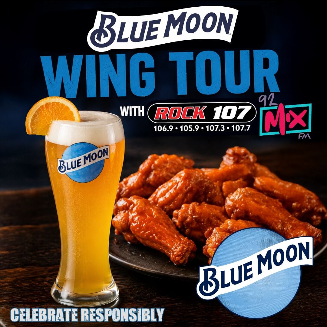 GFチキン10*2◯● Blue moon1ページ●◯ ROCK 107 BLUE MOON WING TOUR 2026 | Contest | rock107.com