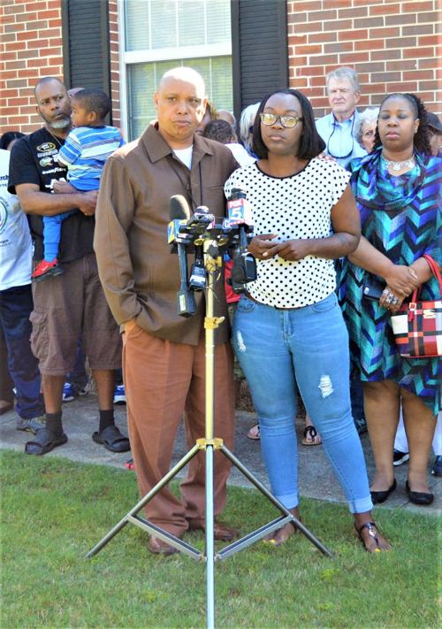Social Justice groups meet at Covington PD after violent arrest